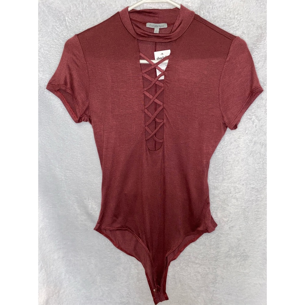 Charlotte Russe - Almond-nude bodysuit